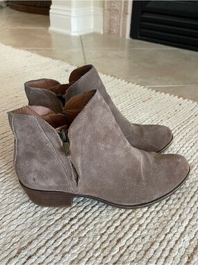 Lucky Brand suede ankle booties